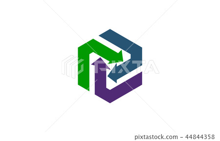 Arrow Synergy Logo Design Template Vector 44844358