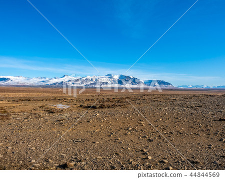 Scenic view of nature in winter, Iceland 44844569