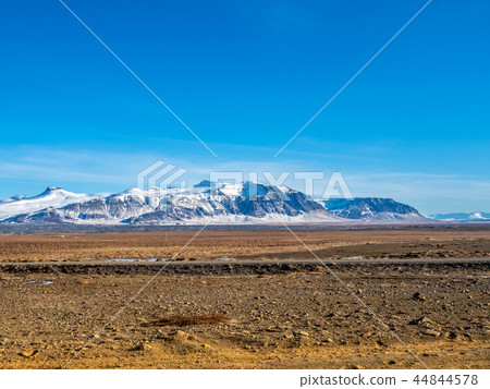 Scenic view of nature in winter, Iceland 44844578