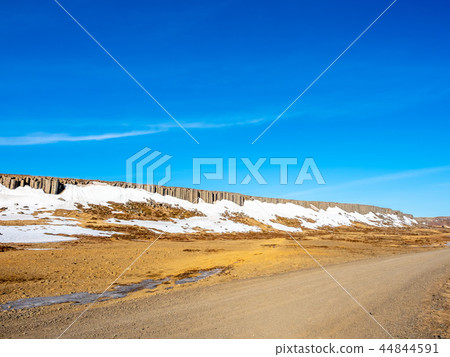 Gerduberg column wall in Iceland Gerduberg column wall in Iceland 44844591