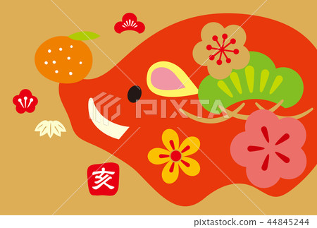 2019年時尚人物新年賀卡9紅金 44845244