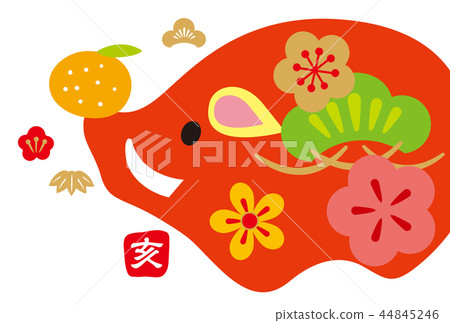 2019 fashionable character New Year 9 red 44845246