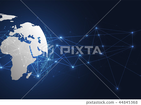 Global network connection. World map point 44845368