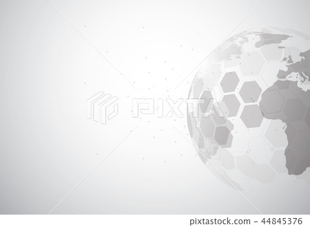 Global network business connection. World map Global network business connection. World map 44845376