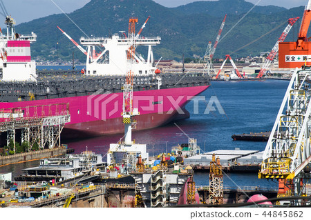 Completed container cargo ship Completed container cargo ship 44845862