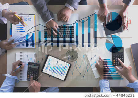 Business Man Sales Increase Revenue Shares and Business Man Sales Increase Revenue Shares and 44846221