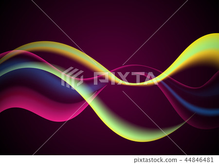 Abstract colorful shiny waves vector background - Stock Illustration ...