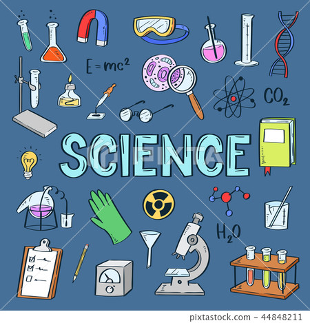 Chemistry vector chemical science or pharmacy research in school laboratory for technology or 44848211