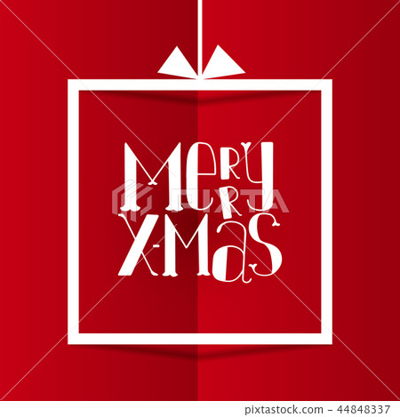 Vector Merry Christmas gift card Vector Merry Christmas gift card 44848337