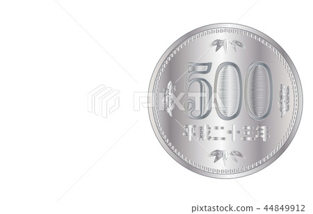 Japanese yen five hundred yen coin back Japanese yen five hundred yen coin back 44849912