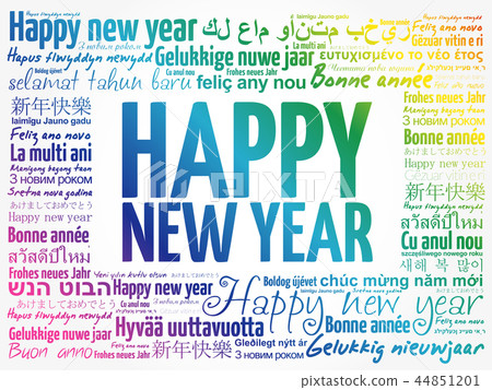 Happy New Year in different languages Happy New Year in different languages 44851201