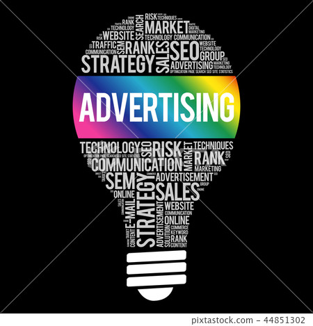 ADVERTISING bulb word cloud ADVERTISING bulb word cloud 44851302