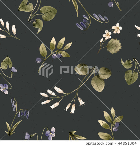 Watercolor floral vector pattern Watercolor floral vector pattern 44851304