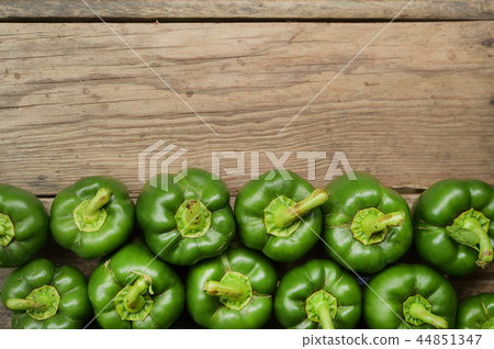 close up of green sweet pepper  44851347