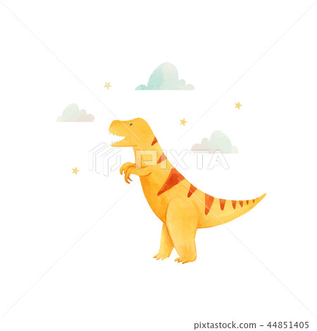 Watercolor dinosaur vector illustrtion Watercolor dinosaur vector illustrtion 44851405