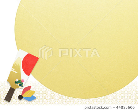 日日風格 - 日本模式 - 日本紙 - 背景 -  Haeko板 - 金 - 日出 - 新年 44853606