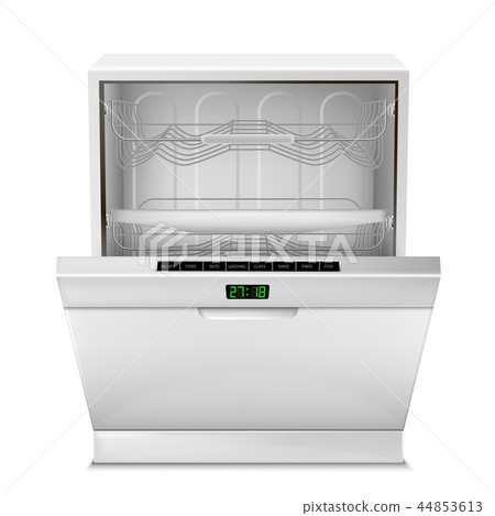 3d realistic open dishwasher machine 3d realistic open dishwasher machine 44853613