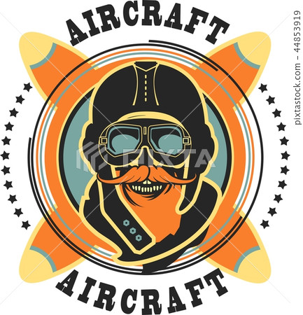 aviator skull emblem 44853919
