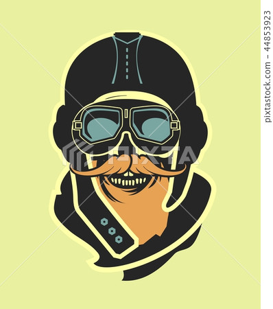 aviator skull emblem 44853923