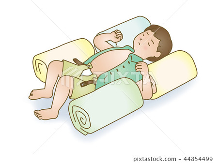 First aid illustration 03: Sudden illness, attraction, convulsions of infants 44854499