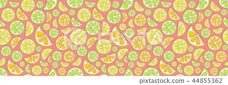Pattern with hand drawn citrus fruits. Vector. Pattern with hand drawn citrus fruits. Vector. 44855362