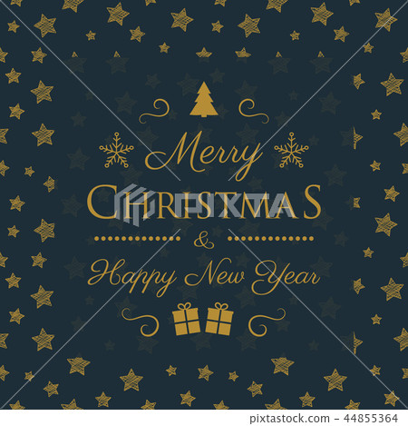 Christmas background with decorations. Vector. 44855364