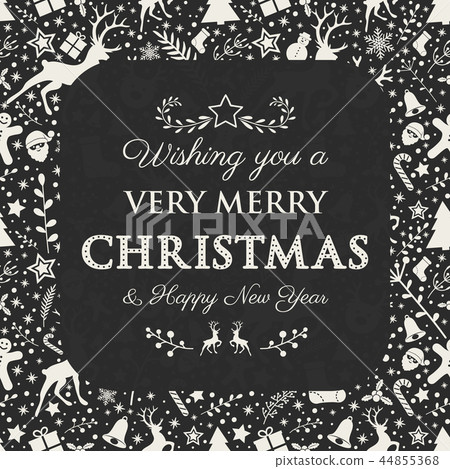 Christmas banner with greetings. Vector. Christmas banner with greetings. Vector. 44855368