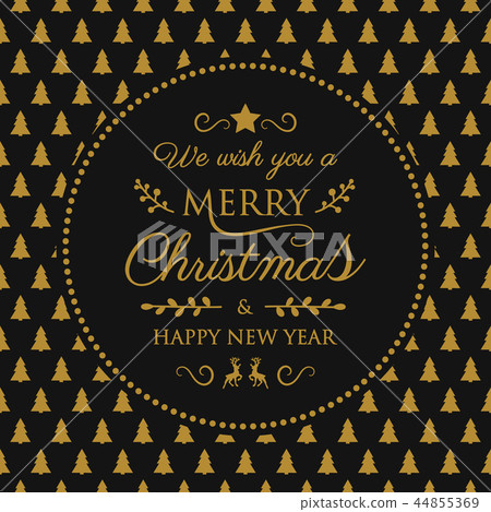 Christmas card with text and ornaments. Vector. Christmas card with text and ornaments. Vector. 44855369