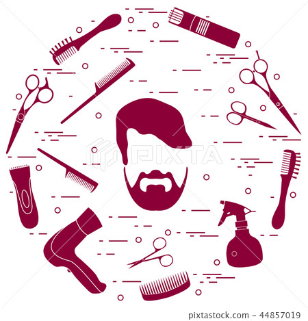 men hairstyles, beards and mustaches, hairdresser men hairstyles, beards and mustaches, hairdresser 44857019