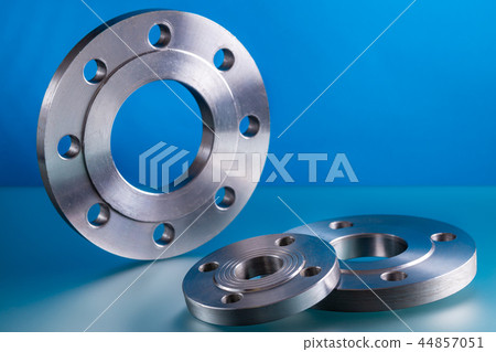 Flat flanges, set of steel welding fittings. 44857051
