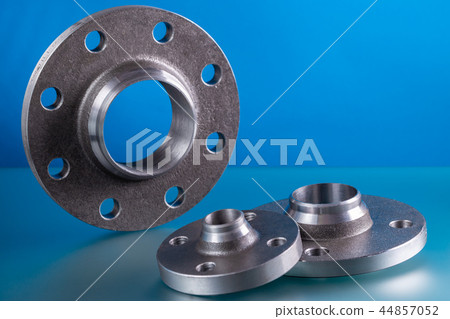 Weld-neck flanges, set of steel welding fittings. Weld-neck flanges, set of steel welding fittings. 44857052