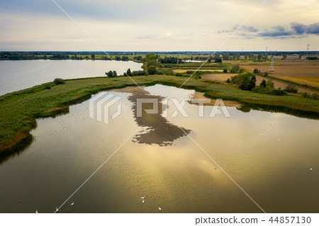 View from above on water ponds, Poland. View from above on water ponds, Poland. 44857130
