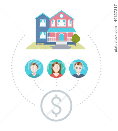 Vector Illustration of Couch Surfing Vector Illustration of Couch Surfing 44857217