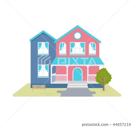 Vector illustration of the Cozy Cottage Vector illustration of the Cozy Cottage 44857219