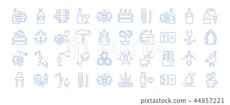Set of Icons of Cognac Set of Icons of Cognac 44857221
