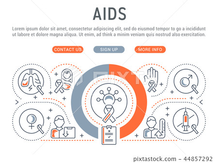 Linear Banner of AIDS. 44857292
