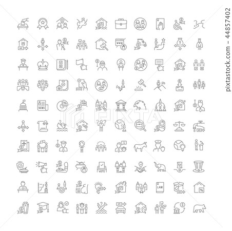 Set Vector Line Icons of Politics. 44857402
