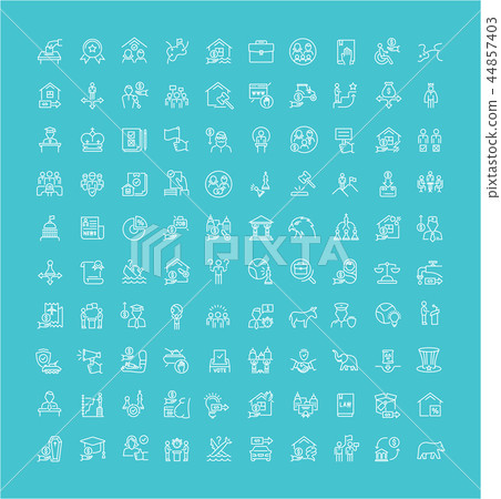 Set of Line Icons of Politics. 44857403