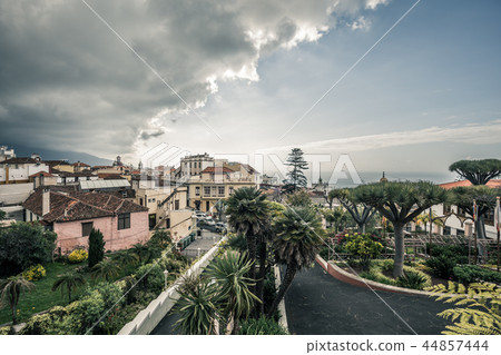 View on gardens in La Orotava in Tenerife, Spain. View on gardens in La Orotava in Tenerife, Spain. 44857444