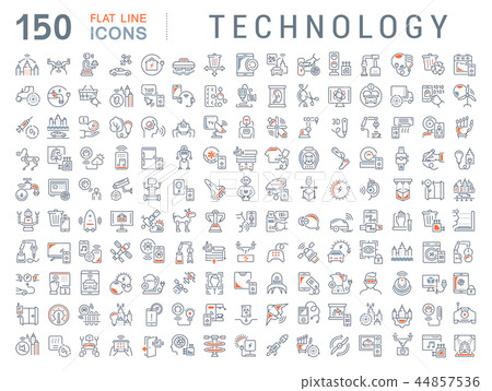 Set Vector Line Icons of Technology. 44857536