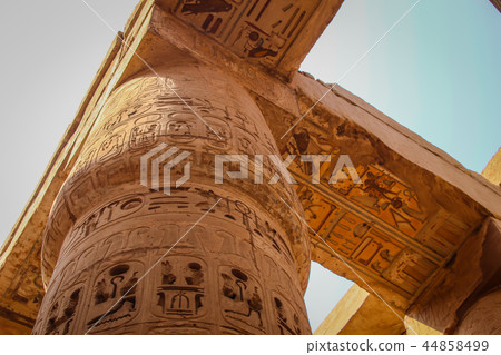 Ruins of the beautiful ancient temple in Luxor.  44858499