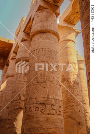 Ruins of the beautiful ancient temple in Luxor. Ruins of the beautiful ancient temple in Luxor. 44858501