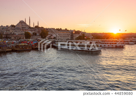 Istanbul skyline at sunset, Turkey 44859080