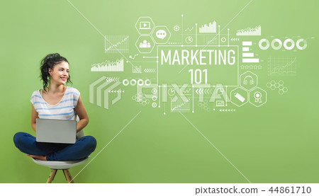 Marketing 101 with young woman Marketing 101 with young woman 44861710