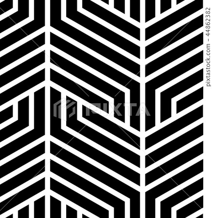 Abstract geometric pattern with stripes, lines.  44862382