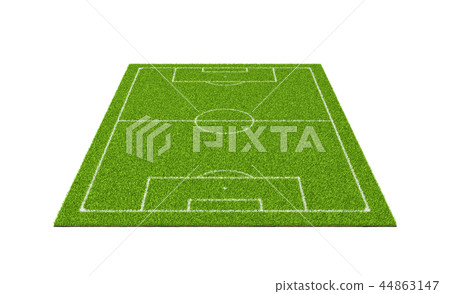3d rendering of a soccer grass sport field with white lines 44863147