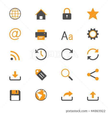 Web flat icons 44863922