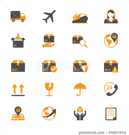 Logistics and shipping flat icons 44863938