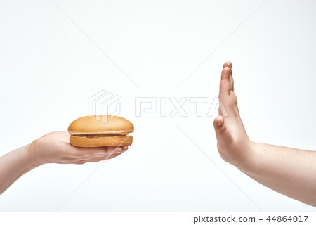 Refusing an offer to take harmfull food 44864017
