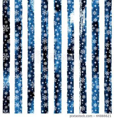 Winter watercolor seamless pattern with snowflakes Winter watercolor seamless pattern with snowflakes 44866621
